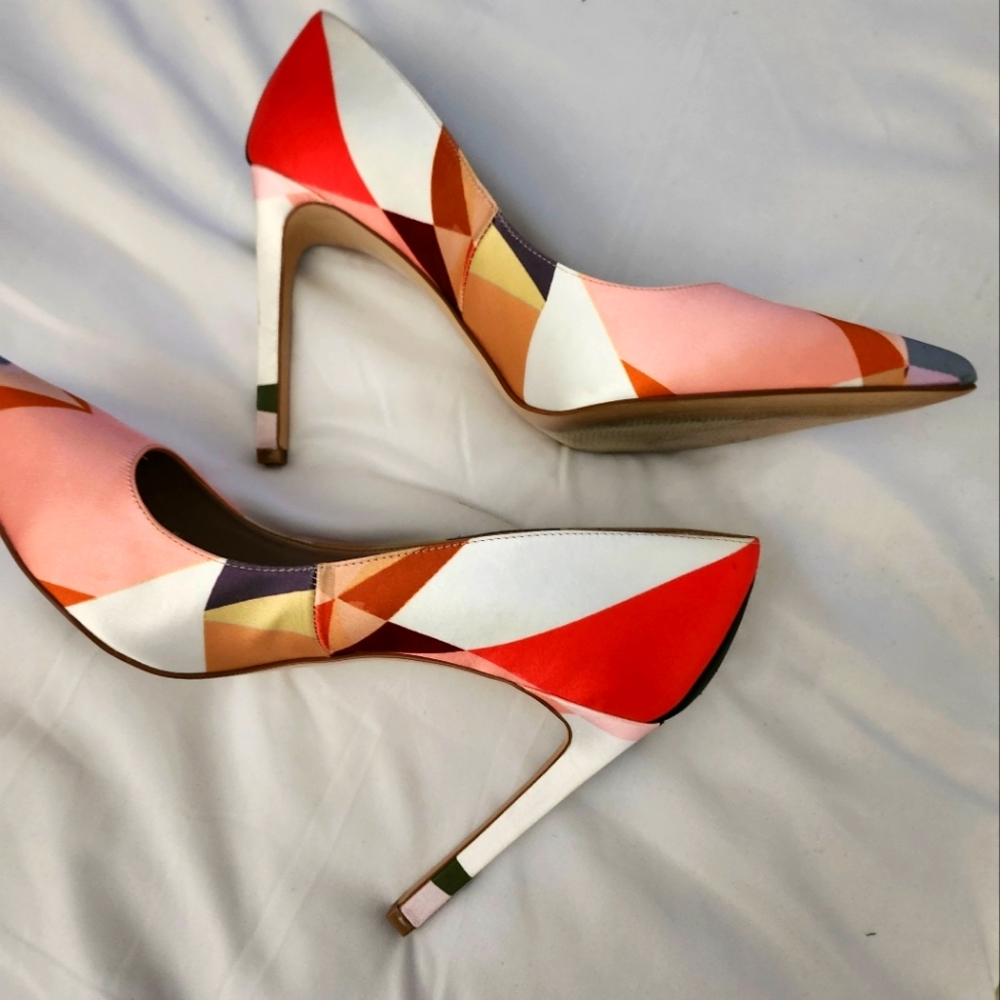 MULTI COLOR SHOE 4 inch heel